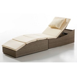 Bild zu HC Garten & Freizeit Klappbare Lounge-Liege mit verstellbarer Rückenlehne für 135,45€ (Vergleich: 269€)