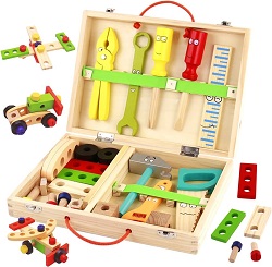Bild zu 34-teiliges Tonze Holzspielzeug-Set für 22,99€ (Vergleich: 35,93€)