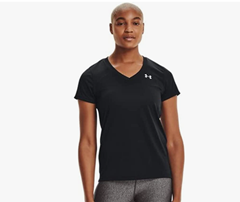 Bild zu Under Armour Damen Tech Short Sleeve V – Solid, atmungsaktives Laufshirt für Frauen ab 8€