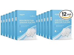 Bild zu Amazon Basic Care – Sensitiv-Pflaster aus Vliesstoff für umfassenden Schutz, 7,5 x 5 cm, 60 Pflaster (12 Packungen à 5 Stück) für 3,69€