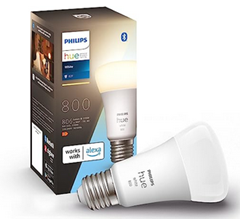 Bild zu [personalisiert] Philips Hue White E27 Lampe,806lm, dimmbar, warmweißes Licht, steuerbar via App, kompatibel mit Amazon Alexa (Echo, Echo Dot) für 99 Cent