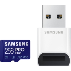 Bild zu Samsung PRO Plus 256 GB microSD-Speicherkarte (2021) mit USB-Kartenleser für 22,94€ (VG: 35€)