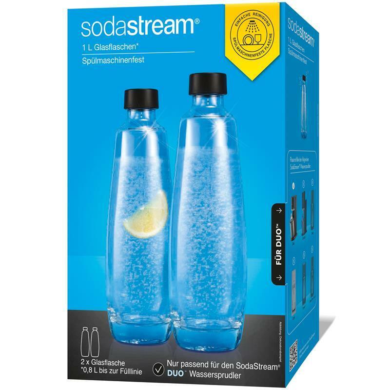 Bild zu SodaStream Twinpack Duo-Glasflaschen (1 Liter) für 13,93€ (Vergleich: 16,80€)