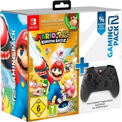 Bild zu Mario&Rabbids Kingdom Battle Nintendo Switch mit NSW Gamepad Pro X ab 47,87€ (Vergleich: 59,61€)