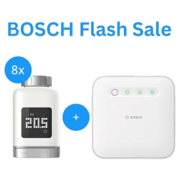 Bild zu [endet heute] tink: Bosch Flash Sale + 15€ Extra-Rabatt – z.B.: 6er Set Bosch Smart Home Heizkörper-Thermostat II für 284,95€ (Vergleich: 360€)