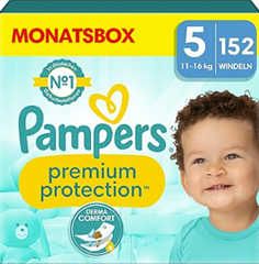 Bild zu Pampers Premium Protection Gr. 5 (11-23 kg) 152 Stück für 37,50€ (VG: 52,99€) + weitere Größen günstig