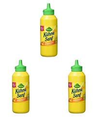 Bild zu [Amazon Prime] 3er Pack Kühne Senf (mittelscharf, je 250 ml) für 3,87€ (Vergleich: 5,07€)