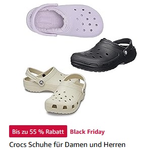 Bild zu Amazon: Crocs Schuhe für Damen, Herren und Kinder im Angebot