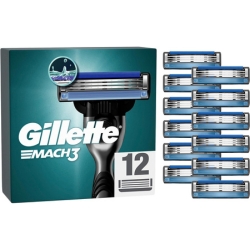 Bild zu 12 Gilette Mach3 Rasierklingen für 17,99€ (VG: 23,80€)