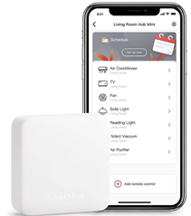 Bild zu SwitchBot Hub Mini Smart Fernbedienung – IR-Sendersystem, Verbindung zu WLAN, Klimaanlagensteuerung, kompatibel mit Alexa, Google Home, Siri, IFTTT (White) für 21,07€