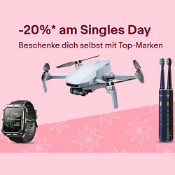Bild zu [endet heute] eBay: 20% Rabatt auf viele ausgewählte Artikel zum Singles Day