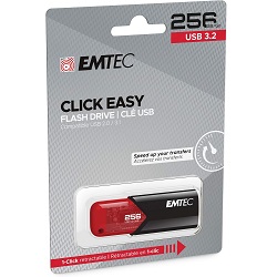 Bild zu 256 USB-Stick Emtec Click Easy B110 (USB 3.2) für 12€ (Vergleich: 17,99€)