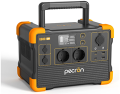 Bild zu PECRON Powerstation E600LFP (LiFePo4 Batterie, Solar, 1200W/614Wh Stromspeicher, AC/DC/USB-C 100W) für 399€