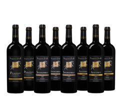 Bild zu Die Weinbörse: Massimo Firelli Weinpaket mit 8 Flaschen Rotwein für 39,99€ (statt 74,94€)