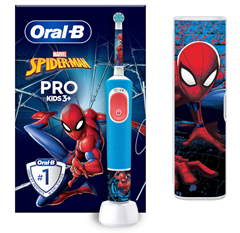 Bild zu Oral-B Pro Kids Spiderman Elektrische Zahnbürste inkl. Reiseetui für 19,99€ (Vergleich: 30,35€)