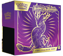 Bild zu Pokémon-Sammelkartenspiel: Top-Trainer-Box Karmesin & Purpur (Miraidon) (9 Boosterpacks & Premium-Zubehör) für 43,95€ (Vergleich: 56,94€)