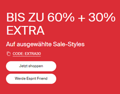 Bild zu Esprit: END OF SEASON SALE bis zu 60% Rabatt + 30% EXTRA auf ausgewählte Styles als Esprit-„Friend“