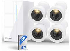 Bild zu Napcat 4K Überwachungskamera Set (4X F1.0 PoE Kameras mit Spotlight Alarm, 8CH 4K NVR mit 2TB HDD für 24/7 Videoüberwachung/Vollfarb-Nachtsicht/IP67/AI-Erkennung) für 419,99€