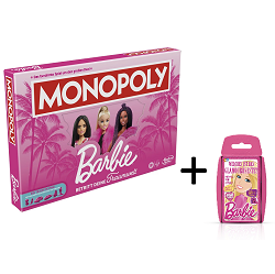 Bild zu Gesellschaftsspiel Hasbro Monopoly Barbie und Kartenspiel Top Trumps Barbie für 44,99€ (Vergleich: 59,99€)