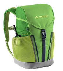 Bild zu VAUDE Kinderrucksack Puck mit Regenhülle & Lupe grün für 21,99€ (Vergleich: 38,98€)