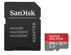 Bild zu SANDISK Ultra PLUS microSDXC Speicherkarte 256 GB (160 MB/s) für 19€