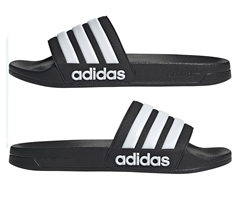 Bild zu adidas Adilette Shower Slides Schlappen schwarz/weiß für 14,99€ (Vergleich: 21,97€)
