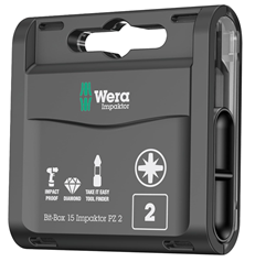 Bild zu [Prime] Wera Box 15 Impaktor PZ 2 Bit-Sortiment für 11,99€ (Vergleich: 31,16€)