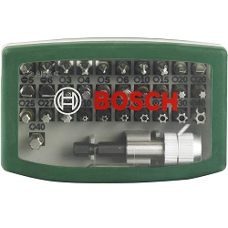 Bild zu 32-teiliges Bosch Schrauberbit-Set (PH-, PZ-, Hex-, T-, TH-, S-Bit) für 9,99€ (Vergleich: 13,34€)