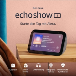 Bild zu Amazon Echo Show 5 Gen 3 (zertifiziert generalüberholt) für 54,44€ (VG: 69,98€ neu)