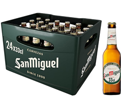 Bild zu San Miguel Especial Premium Lager Flaschenbier, MEHRWEG (24 x 0.33 l) im Kasten, Internationales Lager Bier, 24er Kiste für 15,99€