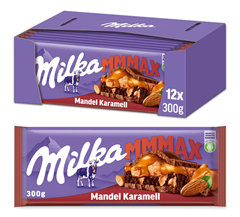 Bild zu Milka Mandel Karamell (12 x 300g) für 21,87€ (Vergleich: 41,40€)