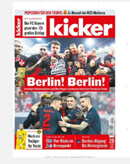 Bild zu Halbjahresabo mit 52 Ausgaben der Zeitschrift “Kicker” für 139,10€ + 100€ Verrechnungsscheck