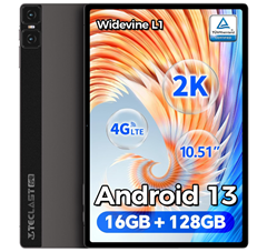 Bild zu TECLAST T45HD Tablet (10,5 Zoll, Android 13, 16GB RAM +128GB ROM, 7200mAh, A75 Octa-Core, 13MP+8MP Kamera, 4G LTE/5G) für 109,59€