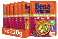 Bild zu 6x Ben’s Original Express-Reis & Korn 3-Korn Mix mit Quinoa Mexikanisch für 9,89€ (Vergleich: 14,94€)