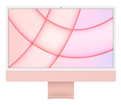 Bild zu Apple iMac 24 2021 Rosé (23.5″, 4480×2520, IPS, 500nits, M1 8+8 Core, 8/512GB, 2x TB3, 2x USB-C, LAN, Webcam) für 999€ (Vergleich: 1.199€)