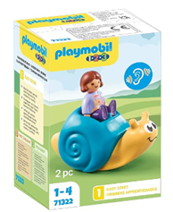Bild zu Playmobil 1.2.3 – Schaukelschnecke mit Rasselfunktion (71322) für 4,74€ (Vergleich: 8,98€)