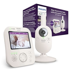 Bild zu Philips Avent Babyphone Premium mit Kamera, 4-Fach Zoom, Nachtsicht, Gegensprechfunktion, Schlaflieder, Raumtemperatur, Baby Monitor für 159,99€ (VG: 199,99€)