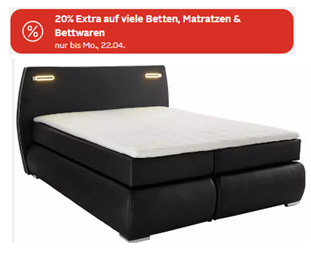 Bild zu Otto.de: 20% Extra auf viele Betten, Matratzen & Bettwaren, so z.B. Emma One Kaltschaummatratze in 90 x 200 für 146,94€ (VG: 169€)