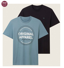 Bild zu Doppelpack Tom Tailor Herren T-Shirts (100% Baumwolle) für je 18,94€