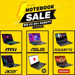 Bild zu Alternate: großer Notebook Sale mit bis zu 20% Rabatt auf viele ausgewählte Notebooks